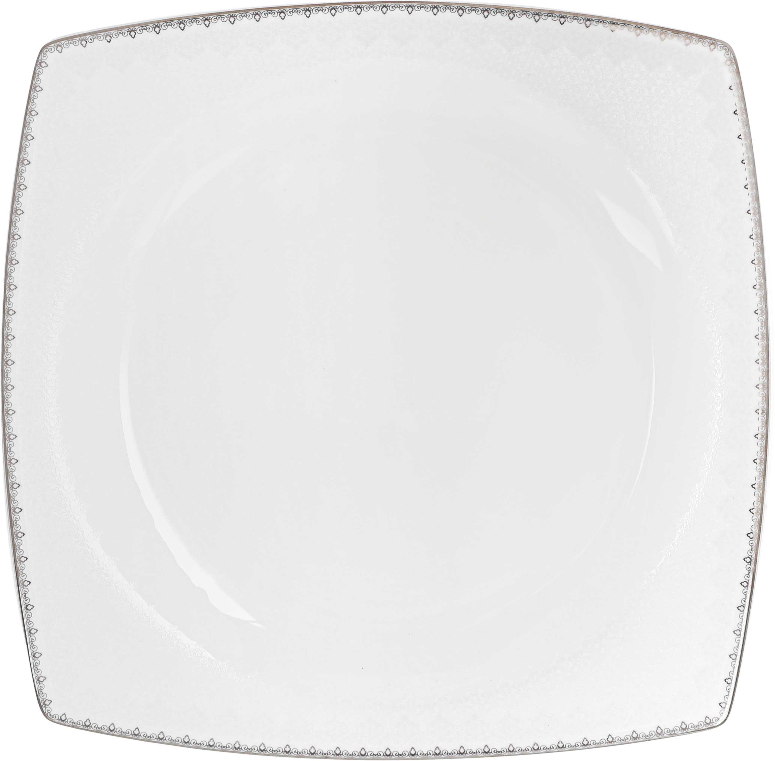 طقم سفرة بورسلان دانيا، 77 قطعة - ابيض فضي product image 17