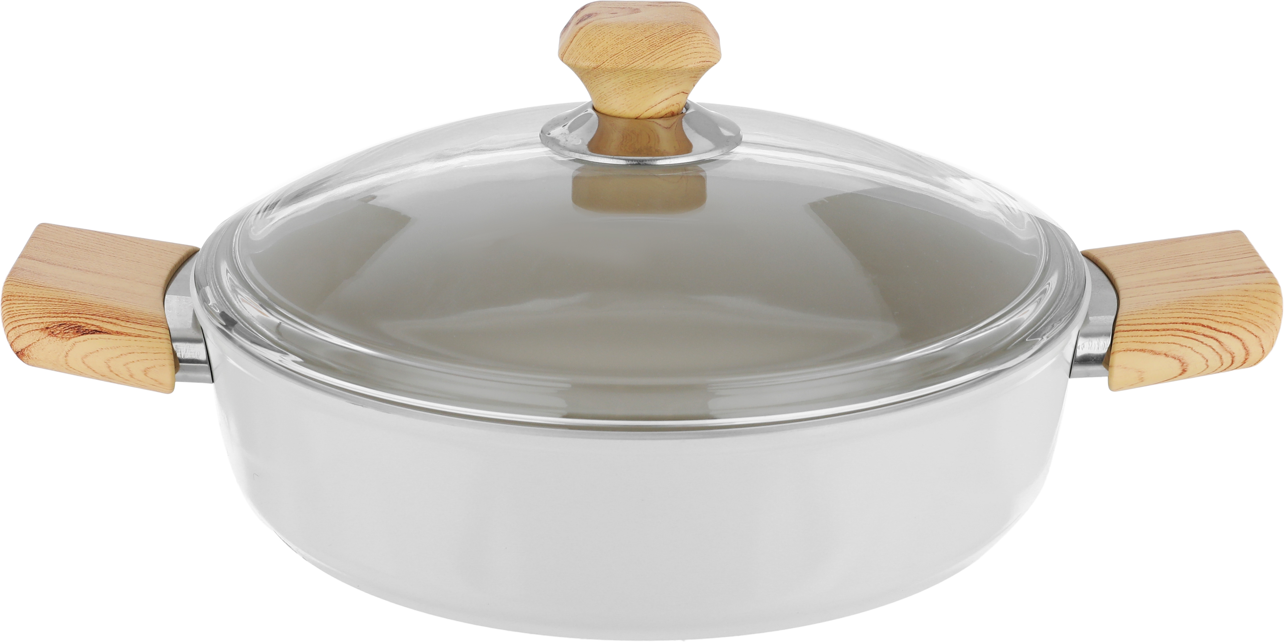 طقم قدور جرانيت بغطاء زجاج فالز، 7 قطع - بيج فاتح product image 4