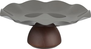 ستاتد تقديم ستانلس ستيل خشب السيف غاليري، قاعدة خشبي، 20x20x10 سم - نحاسي product image