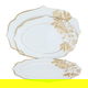 طقم سفرة بورسلان السيف غاليري، 61 قطعة - ابيض ذهبي product image 4