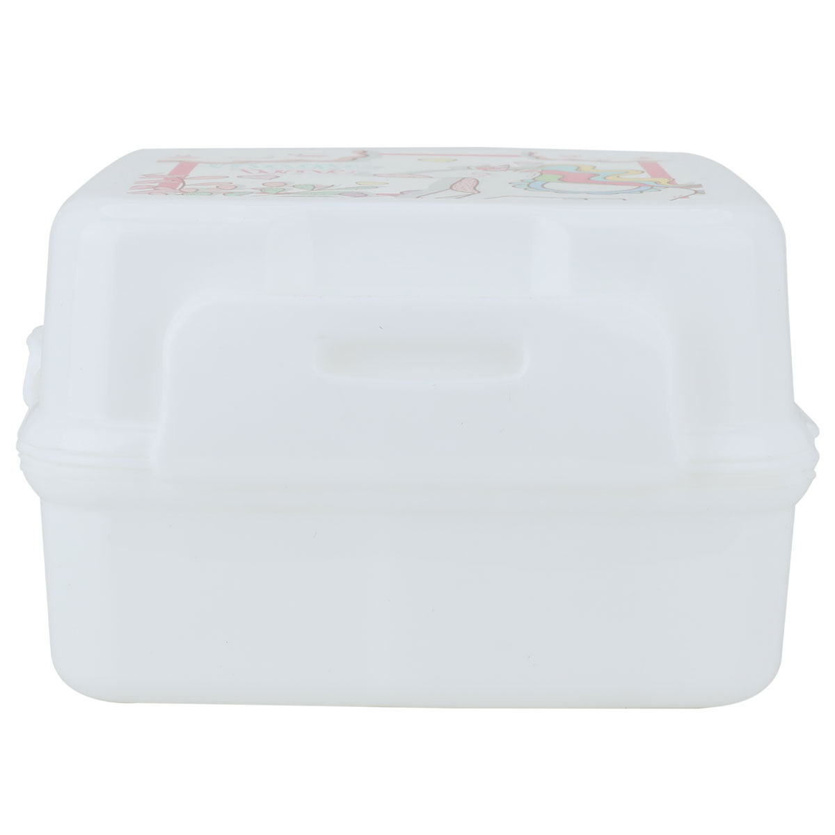 حافظة طعام بلاستيك تيتيز، 14×14×10 سم، 0.8 لتر، مربع - أبيض product image