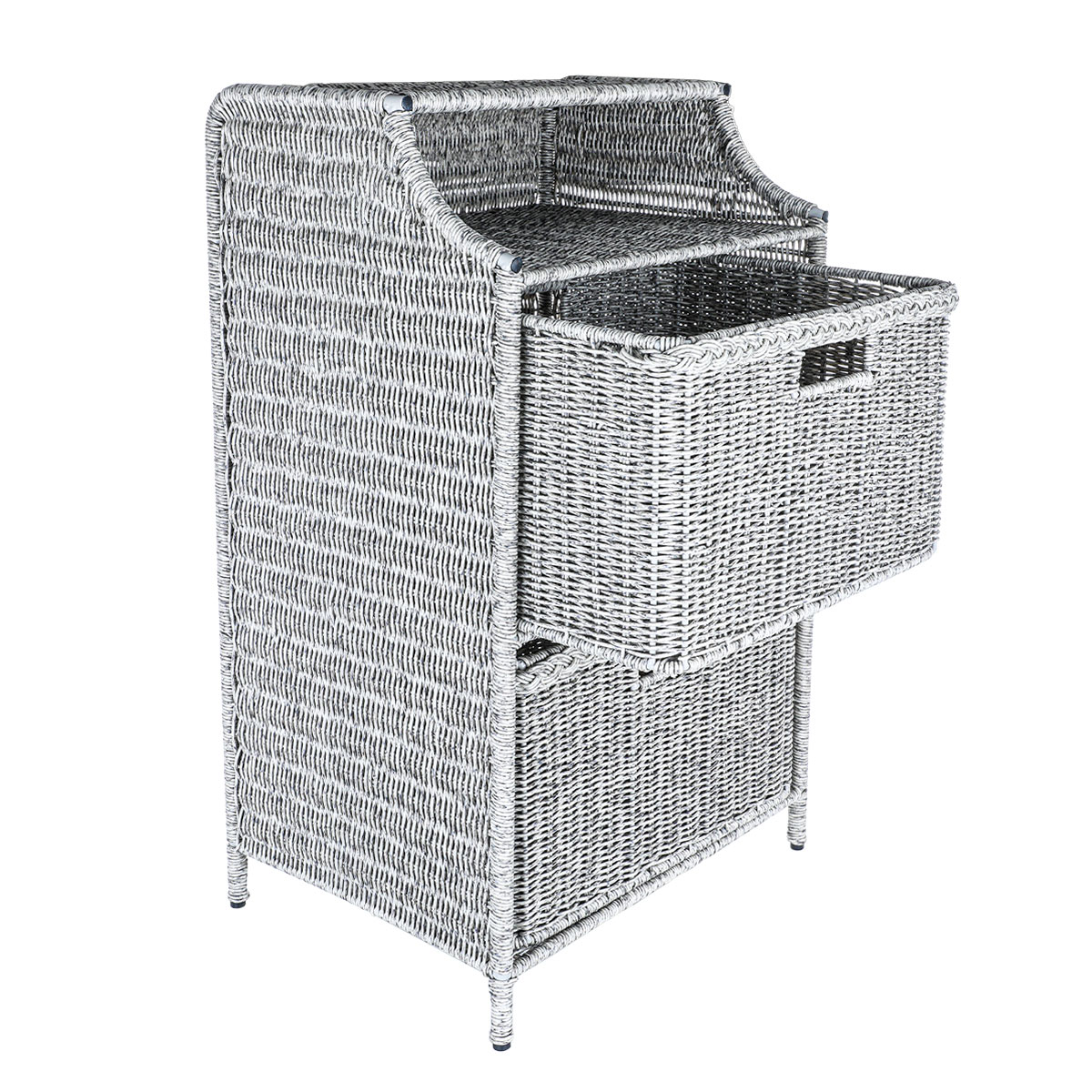 Wahj Almash Wicker Storage Cabinet, 42 X 32 X 69 Cm - Light Grey product image 2