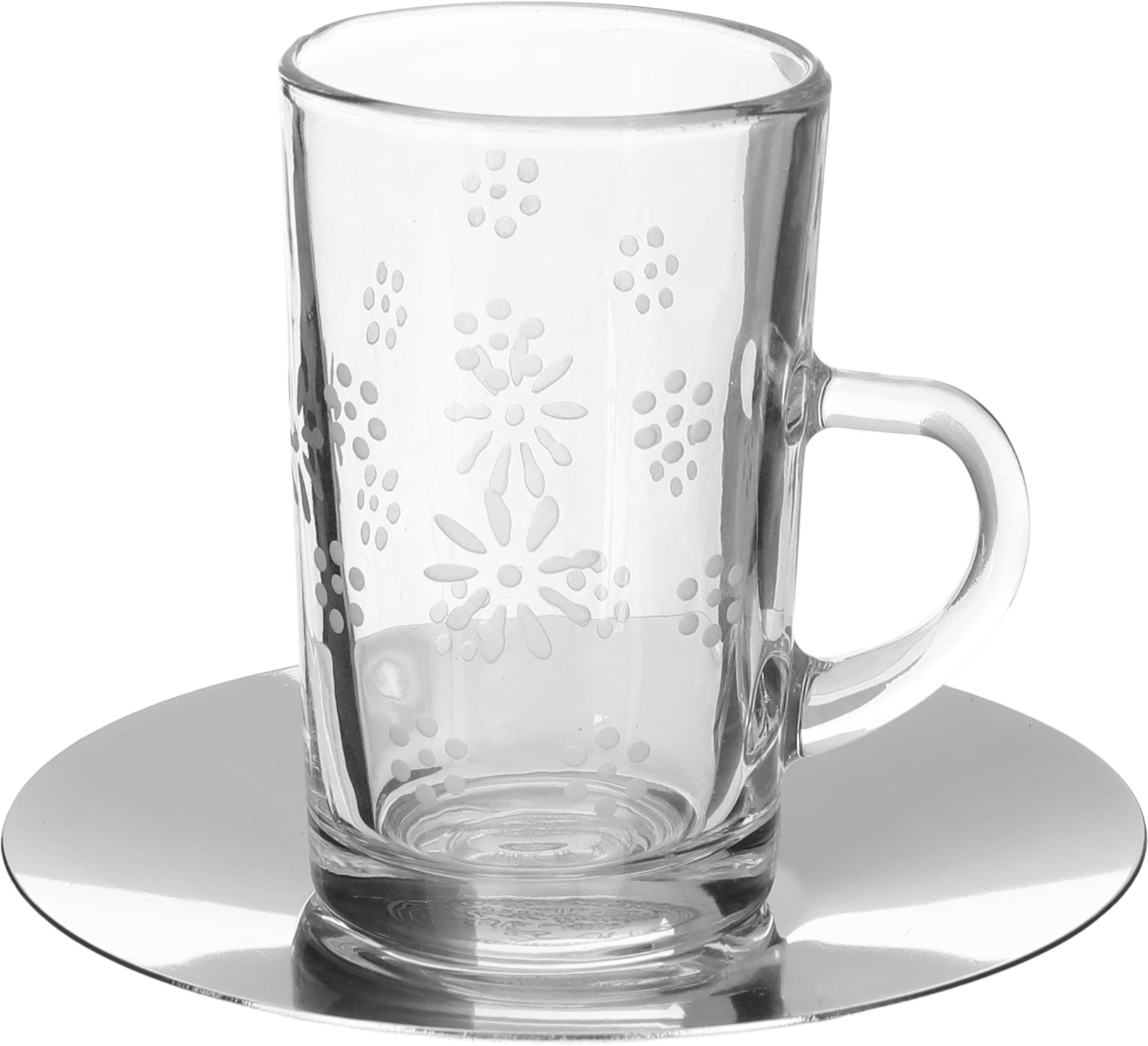 طقم تقديم بيالات و فناجين زجاج السيف غاليري، 25 قطعة مع سكرية - شفاف product image 4