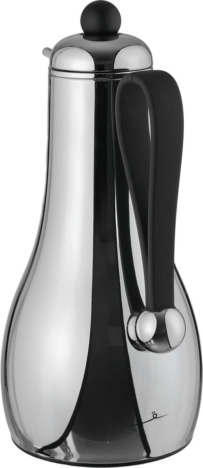 Al Saif Gallery Gheem Thermos Set, 2 Pieces, 1/1 Liter, Glass Inner Container, Black Handle - Silver product image 4