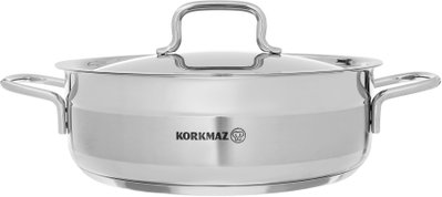 KorKmaz Alpha Steel Cookware Set, 9 Pieces - Silver product image 3