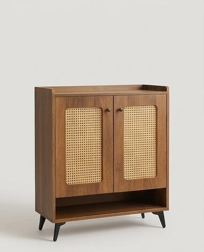 خزانة احذية خشب MDF، 33×80×94 سم، 2 باب - بني product image 3