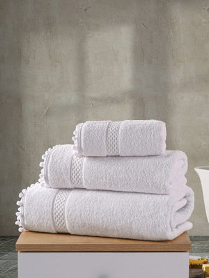  منشفة قطن، 1 قطعة، 170 × 90 سم - ابيض product image 2