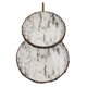 Al Saif Gallery Wooden Serving Plate, Round - White product image 2