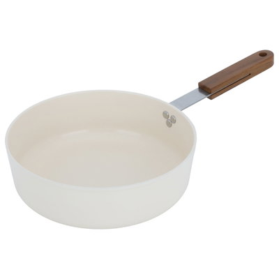 كسرولة سيراميك تورنادو، 24 سم، يد خشب - بيج product image 3