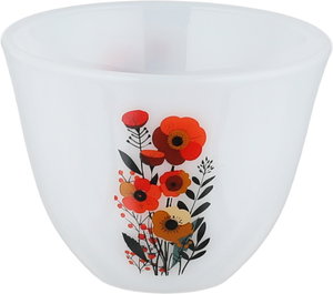 طقم فناجين قهوة عربي سعودي بورسلان السيف بلص، 12 قطعة، زخارف ملونة - أبيض product image 2