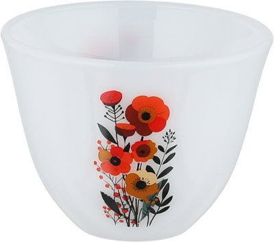 طقم فناجين قهوة عربي سعودي بورسلان السيف بلص، 12 قطعة، زخارف ملونة - أبيض product image 2