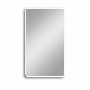 مراية مستطيلة زجاج، 100×60 سم، اطار معدن - ابيض product image 2
