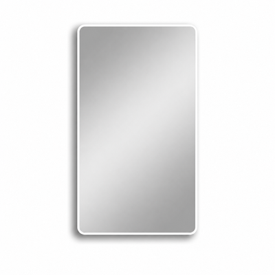 مراية مستطيلة زجاج، 100×60 سم، اطار معدن - ابيض product image 2