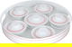 طقم صحون تقديم ميلامين الأصايل، 7 قطع - أبيض product image 2