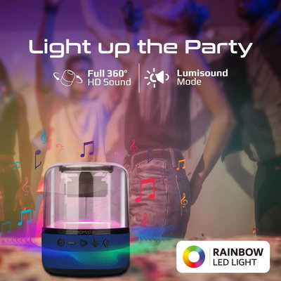 مكبر صوت لاسلكي محمول سليكون(بروميت)، 10واط، 15x15x16 سم، بلوتوث، 10 ساعات، منفذ Aux، فتحة بطاقة Micro SD، منفذ وسائط USB - أزرق product image 3