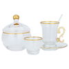 Al Saif Gallery crystal glass set, engraving, 50 pieces, with gold-white font product image 1