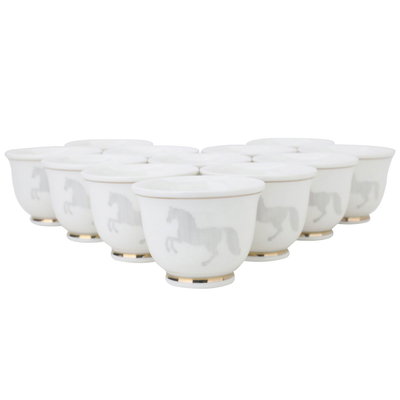 طقم فناجين قهوة عربي بورسلان السيف غاليري، 12 قطعة - أبيض product image 1