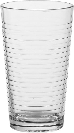 Al Saif Gallery glass water cups set, 350 ml, engraved, 6 pieces - transparent product image 2