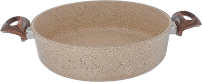 طقم قدور جرانيت بغطاء زجاج فالز، 9 قطع، يد خشبي - بني فاتح product image 4