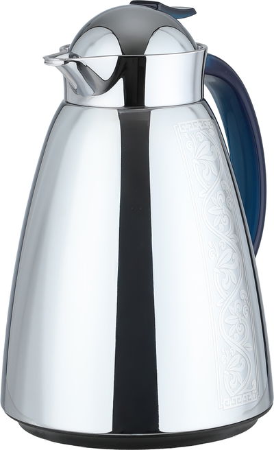 طقم ترامس سيف بلص، 0.7 / 1 لتر، خامة داخلية زجاج، غطاء ضغاط - فضي لامع أزرق product image 4