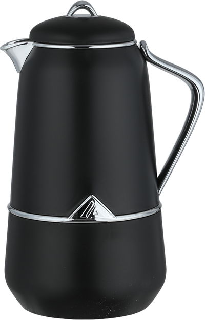 طقم ترامس لالوزا، قطعتين، 0.7 / 1 لتر، حافظة داخلية زجاج، يد فضي، غطاء ضغاط - اسود فضي product image 2