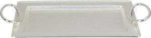 Al Saif Gallery Steel Serving Tray, 30x18.5x1.5 cm - Silver product image 2
