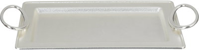 Al Saif Gallery Steel Serving Tray, 30x18.5x1.5 cm - Silver product image 2