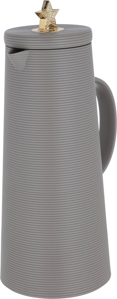Al Saif Gallery Royal 8 thermos star lid, 1 liter, glass inner container, plastic outer shell - Cappuccino product image 4