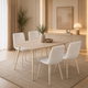 طاولة طعام خشب MDF مع 4 كراسي، 80×130×75 سم - بيج product image 1