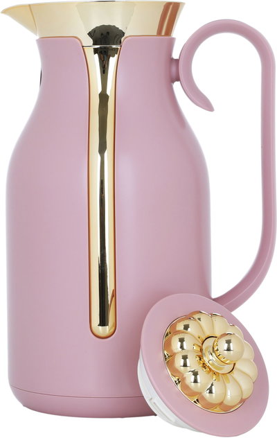 Timeless Rayana Thermos, 1 liter, golden lid, thermal glass inner shell, plastic outer shell - light pink product image 5
