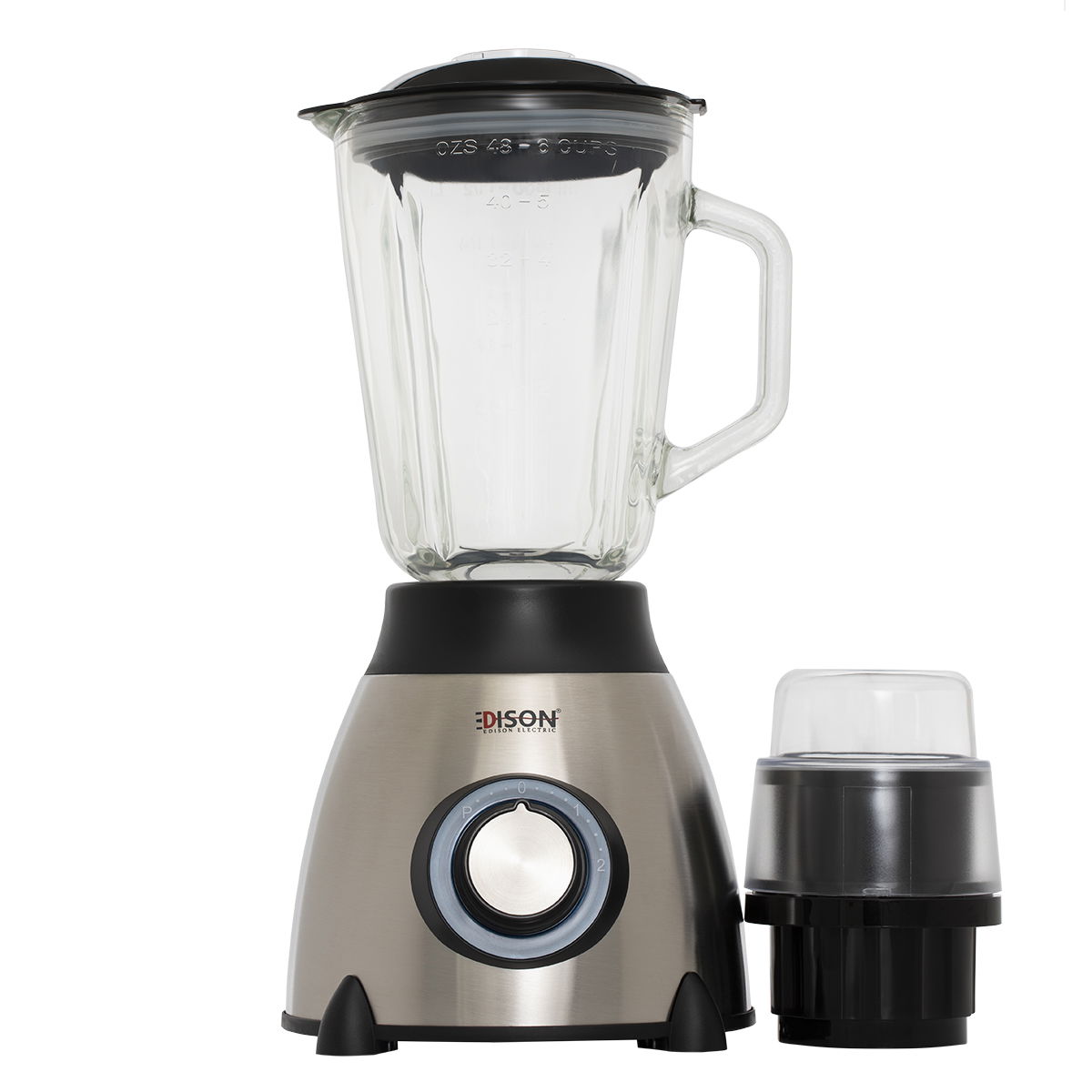 خلاط كهربائي إديسون تيربو، 1.5 لتر، 550 واط - فضي اسود product image 2