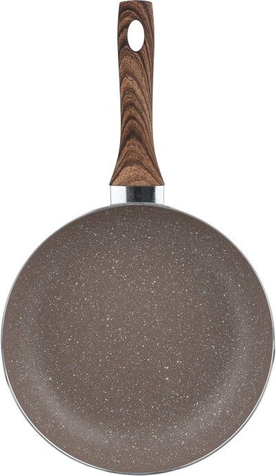 طقم قدور جرانيت روكي، 9 قطع، مسكة يد خشبي، غطاء زجاج - بني product image 5