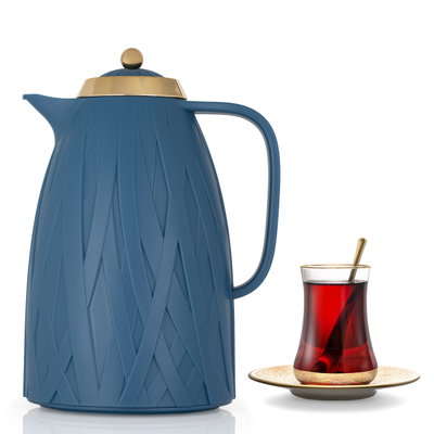ترمس اكاسيا إفرست السيف غاليري، 1 لتر، حافظة داخلية زجاج حراري - أزرق product image 1