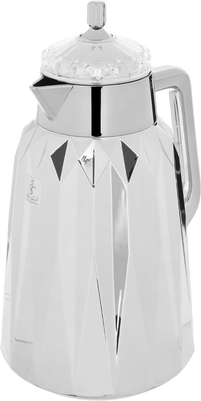 Al Saif Gallery Lamia thermos set, 1 liter, 3 pieces, tofaria, thermal glass inner case, plastic outer case - silver product image 6