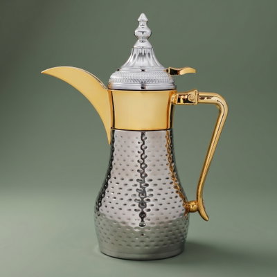 Alsaif Gallery Tamim 3 Thermos, 350 ml, Steel Inner Container, Steel Outer Body - Silver Gold product image 1