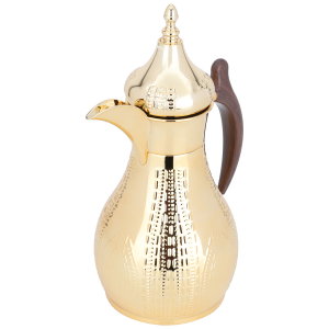 Al Saif Gallery Haila thermos, 1.2 liters, steel inner container, steel outer shell - wooden gold product image 2