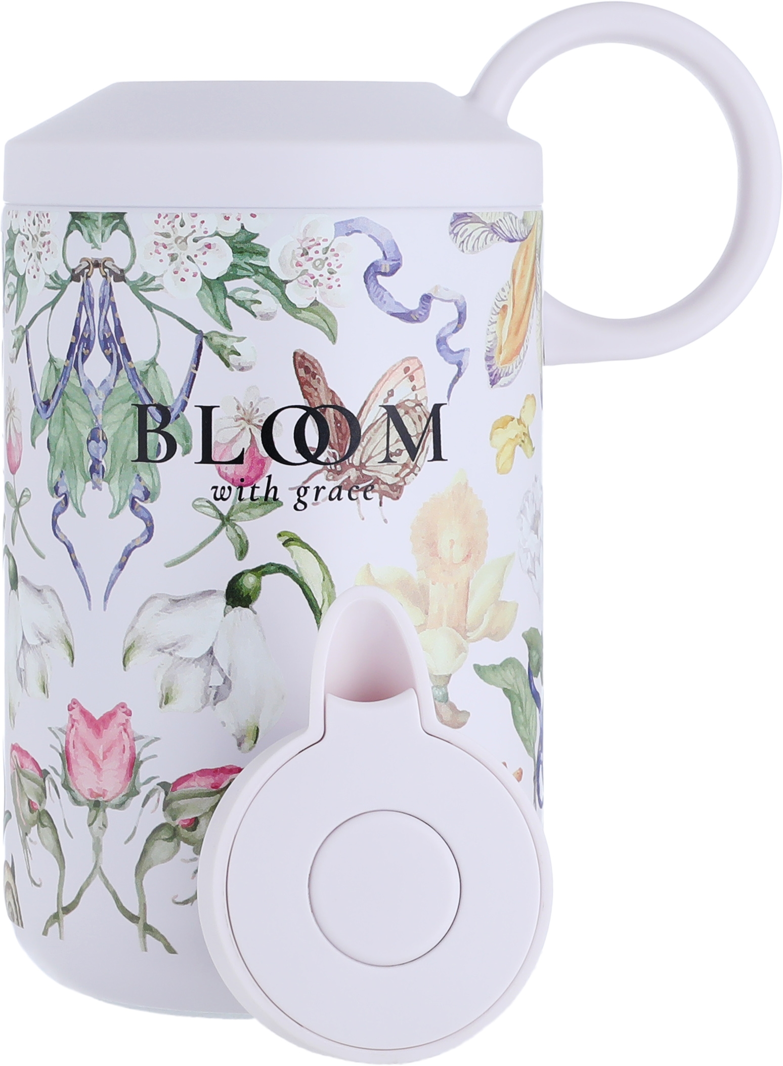 Hala Timeless Thermos, 1.2L, Steel Inner Carrier, Steel Outer Body, Pressure, Rose Pattern - Light Pink product image 4