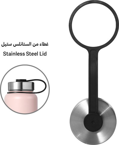 Brio Stainless Steel Bottle Thermal Mug, 1 Liter - Pink product image 5
