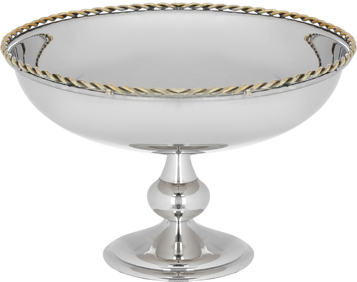 Al Saif Gallery steel serving stand, circular, base - silver product image