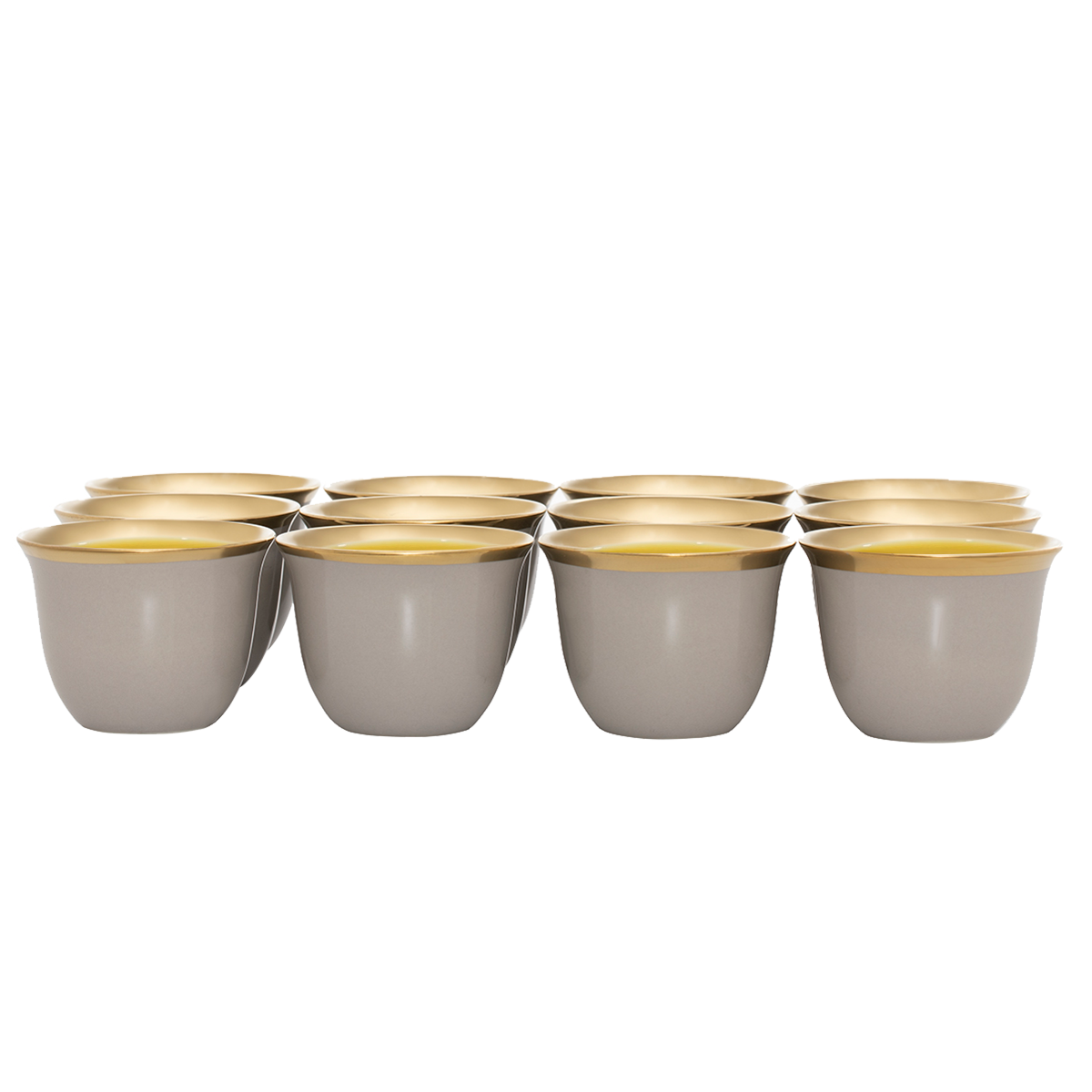 طقم فناجين قهوة بورسلان السيف غاليري، 12 قطعة - بيج product image