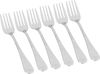 Al Saif Gallery-Engraved Stainless Steel Dessert Fork Set, 6 Pieces - Silver product image 1