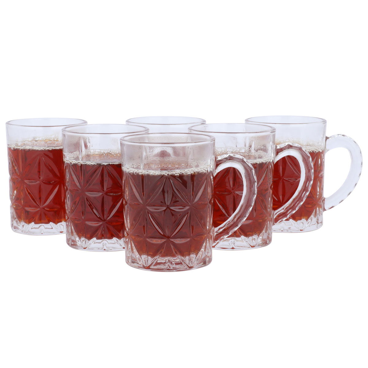 Saif Gallery Bialat Max Glass Tea Set, 6 Pieces, Glass Handle - Transparent product image 2