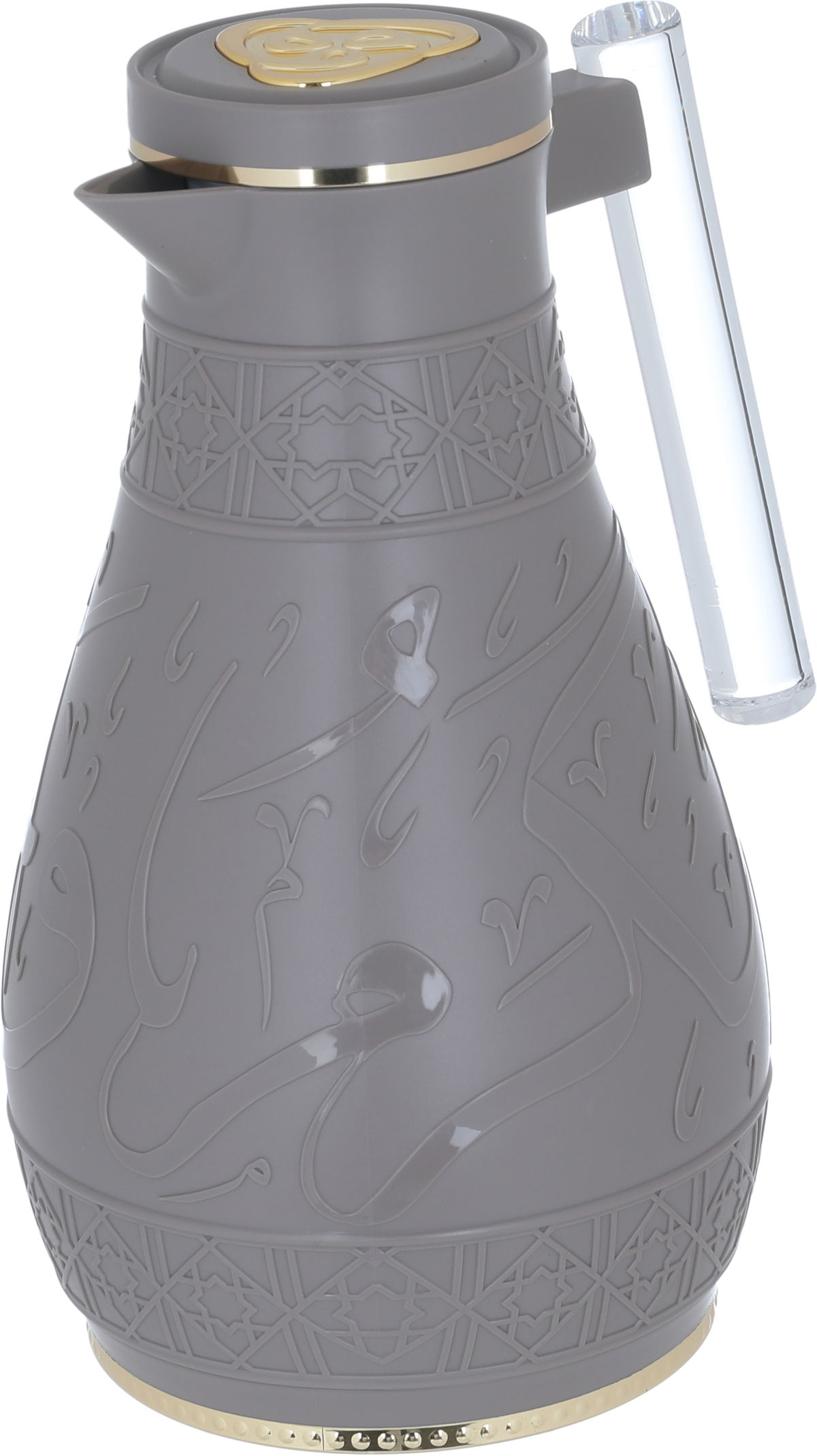 Al Saif Gallery Karam thermos set, 1/0.65 liter, Islamic pattern, thermal glass inner shell, plastic outer shell - Cappuccino product image 6