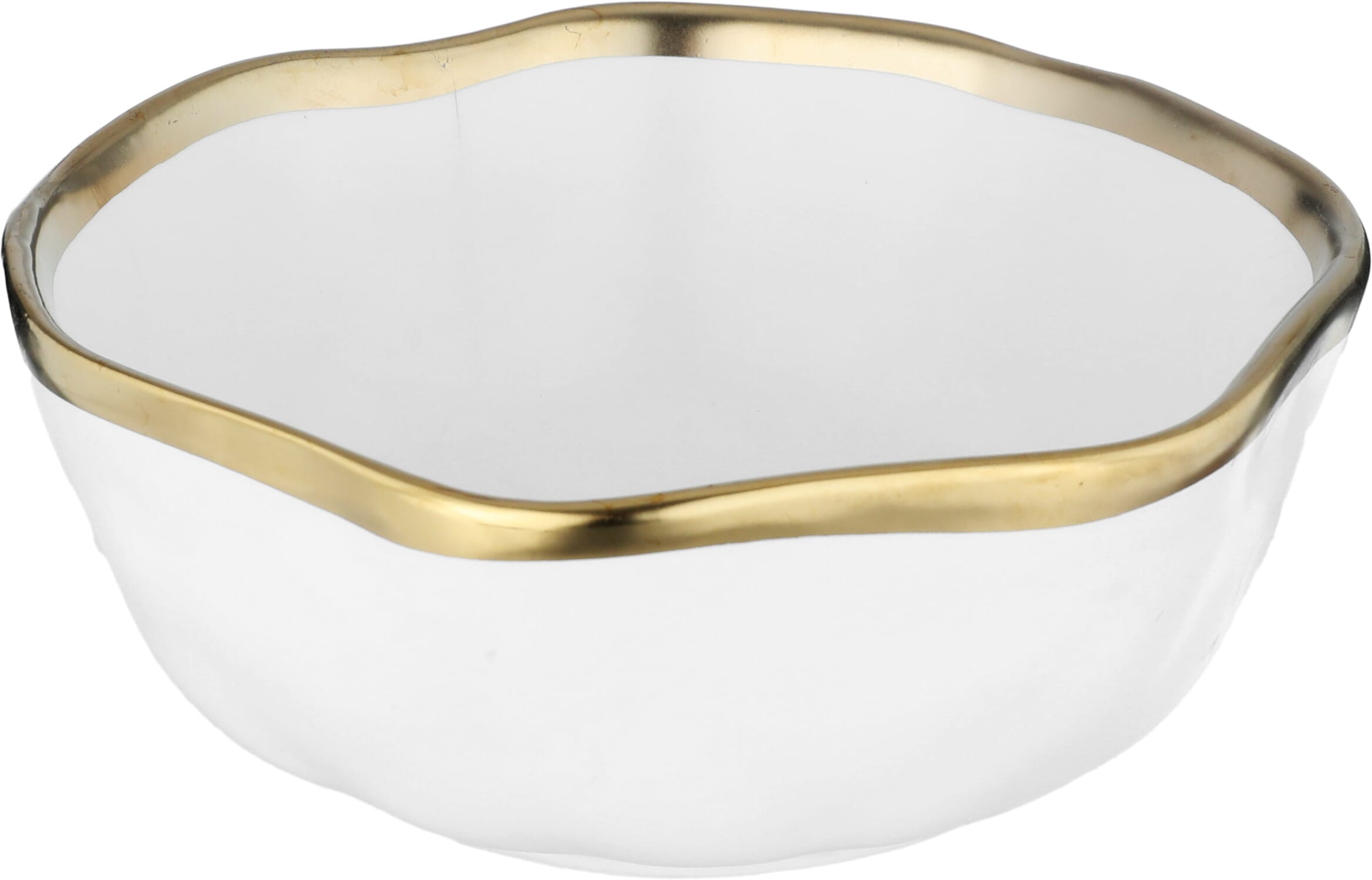 Al Saif Gallery Porcelain Bowl, 16x16x6.5 cm, gold line, medium - white product image