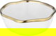 Al Saif Gallery Porcelain Bowl, 16x16x6.5 cm, gold line, medium - white product image 1