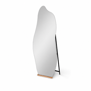 مراية ستاند زجاج، 165×50 سم، ستاند معدن - اسود خشبي product image 2