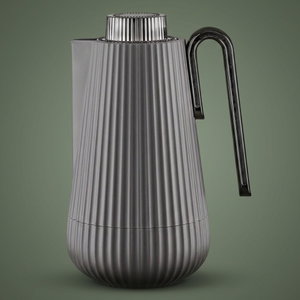 ترمس سمو جلوري، 0.7 لتر، يد نيكل، الخامة الداخلية زجاج، ضغاط - كابتشينو اسود لامع product image