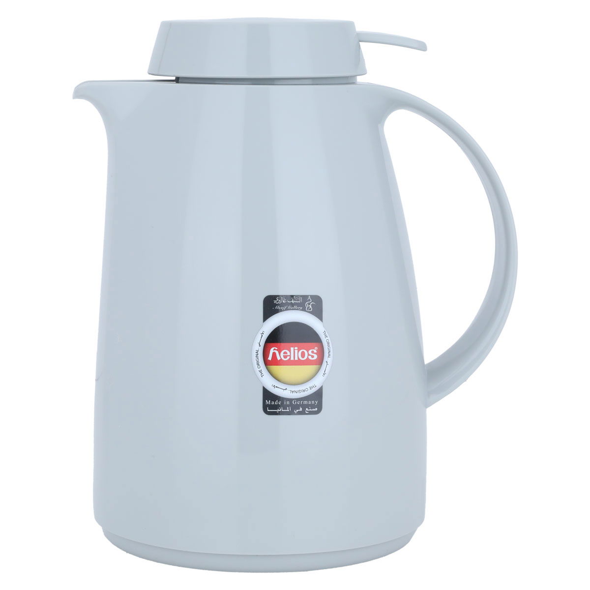 Helios thermos, 1 liter, thermal glass inner container, plastic outer shell - gray product image