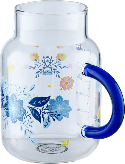 طقم إبريق مع كوب زجاج السيف غاليري، قطعتين، 600 مل - شفاف ازرق product image 3