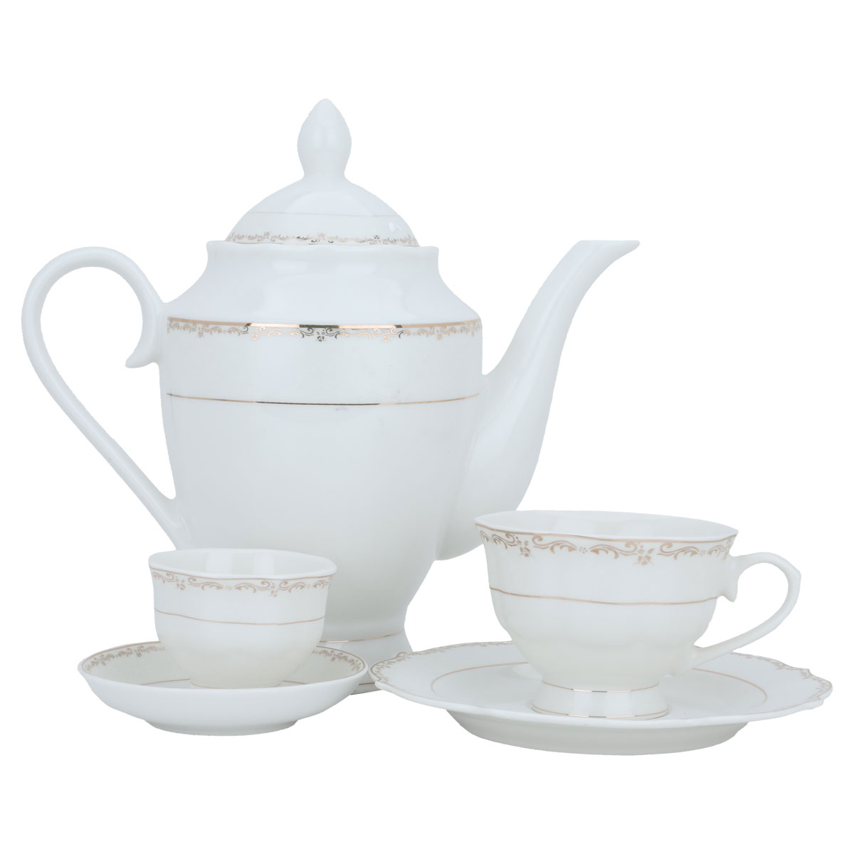 Al Saif Gallery Porcelain Dining Set, 65 Pieces - Golden White product image 2